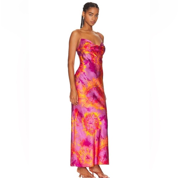 Ronny Kobo Collection Capri 100% Silk Spaghetti Strap Slip Dress - Picture 3 of 14